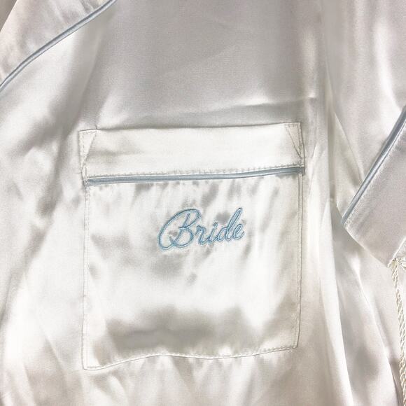 In Bloom by Jonquil Womens Mrs Satin Short Pajama Set XL Ivory The Bride NWT - Picture 6 of 14